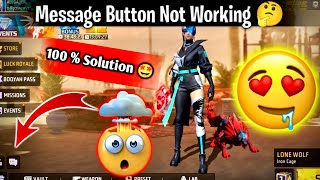 Free fire message problem ❌ | Ff message option not working 😭 | FF Chat Problem 💬 ||