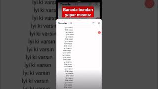 Bana da bundan yaparmısınız 🌐🌐