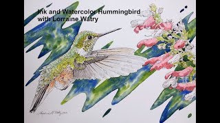 How to Paint Birds in Ink and Watercolor - Lesson 6 | Ink and Watercolor | Watercolour Painting