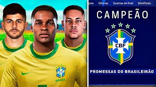 PROMESSAS QUE ATUAM NO BRASIL JOGANDO NA EUROPA GANHAM TUDO? | EAFC 24 Experimento