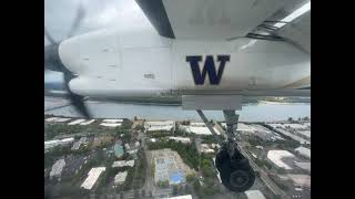 Horizon Air Alaska Dash 8-400 Landing Portland PDX