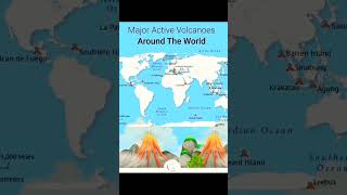 Major Active Volcanoes  #world  #geography  #shorts #upsc #bpsc #ssc