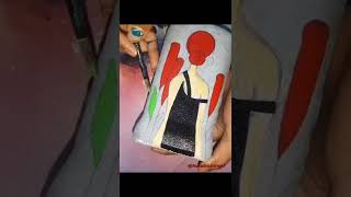 ##DIY BOTTLE DECORATION IDEAS##acrylic#easy#short#diy#karabi#viralvideo#bottle#DIY BOTTLE PAINTING##