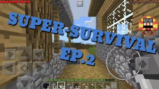 MCPE|Super-Survival! EP.2 (Boring Survival -_-)