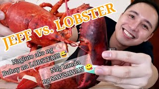 JEFF VS. LOBSTER 🦞 || MUKBANG behind the scene 🤣😅 || Paggawa ng Lobster Dip Sauce