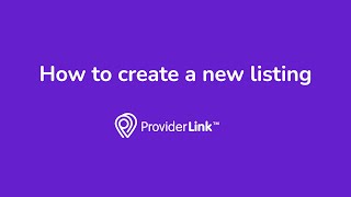 How to list on ProviderLink