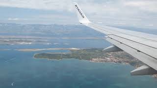 Panoramic city and coastal view | Budapest to Zadar | Ryanair 737-800