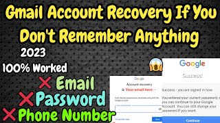 Live |How To Recover Gmail Account Latest Update 2023 | Google Account Recovery Within 2 Minutes |