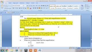 Lens comparison PHYSICS LECTURE 79 UNIT 12 ASSIGNMENT 12.6 TO 12.9