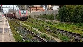 E494-029 arrivo alla Stazione di Pomezia Santa Palomba al 2 binario