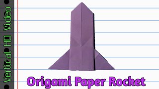 Origami: Rocket - How to Make a Paper Rocket Launcher/Spaceship - Easy Origami Rocket Instructions