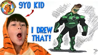 9yo Autistic Savant Draws - Green Lantern | DC Comics