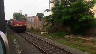 ED WAP4 WITH DEAD WDP4D ACCELERATES AND CROSSES LTT CBE