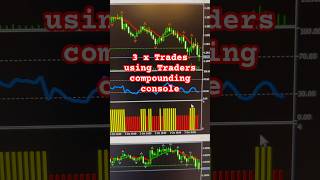 3 separate trades using Traders Compounding Console