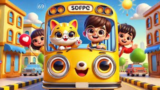 Wheels on the Bus | Nursery Rhymes | Song for kids | KRISHVN