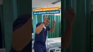 A única que não pode falar em um plantão 🤭😅 #fisioterapia #humor #comedy