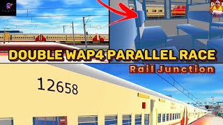 Indian train crossing3d parallel race utkarsh train crossing