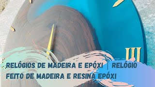 Curso de resina epoxi l Relógios de madeira e epóxi | Relógio feito de madeira e resina epóxi