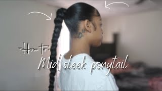 VLOGMAS DAY 13 ❆: HOW TO: mid sleek ponytail tutorial