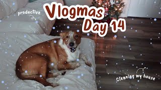 VLOGMAS DAY 14☃️❄️🤍 cleaning & moving around my bedroom