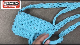 DIY Macrame Cross Body Phone Pouch:- Easy Step-by-Step Tutorial!