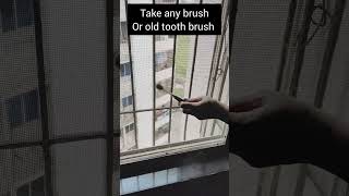 how to clean window net/DIY/home hacks / brush/ घरेलू उपाय खिड़की जाली