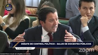 "La crisis del sistema de salud de los maestros es un incendio que puede explotar"