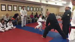 Spinning hook kick Taekwondo Test