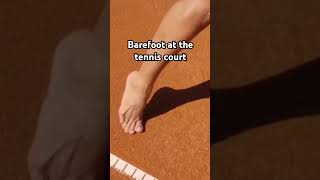 very nice Feeling doing barefoot at the #tennis court. #barefoot #barefootrunning #barefootwalking