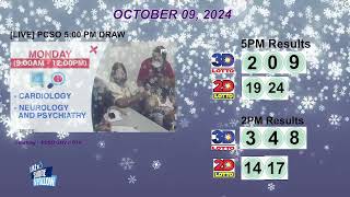 [LIVE] PCSO 5:00 PM DRAW - OCTOBER 09, 2024 LOTTO RESULTS