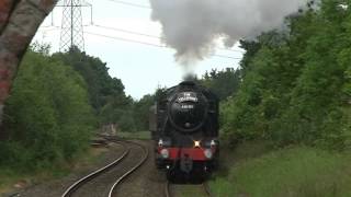 8F 4-6-0, 48151 hauled the Fellsman through Lostock Hall, 11 June 2014