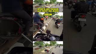 Trotoar ini diberi penghalang agar pemotor tidak bisa melintas.