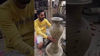 Art of Making Flower Pot Using Caly #viral #youtubeshorts #shorts