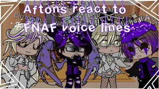 Aftons react to FNAF voice lines||Short||Fnaf||Afton family||Twisted bat•Demon