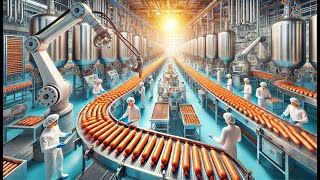 How Thousands of Sausages Are Made Every Day in South Korea's Largest Factory | Production Line