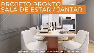 Sala estar e jantar planejada│Alvorada│113S