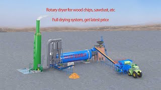 biomass wood chips dryer, sawdust dryer, wood pellet line