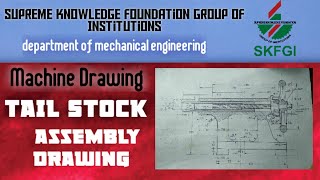 TAIL STOCK ASSEMBLY DRAWING.