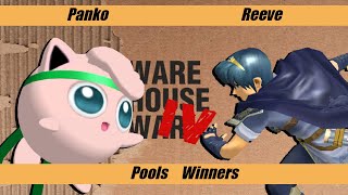 Warehouse War 4 - Pools - Panko (Jigglypuff) vs Reeve (Marth)