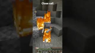 Close call in hardcore mode #minecraft #gaming #minecraftshorts #shorts #minecrafthardcore