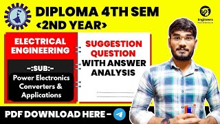 Diploma 4th Sem EE Suggestion 🔥| Power Electronics Converters & Application Suggestion Questions😱🔥