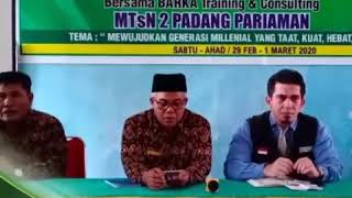 Training Super Motivasi & Muhasabah Kelas IX MTsN 2 Padang Pariaman bersama BARKA Training