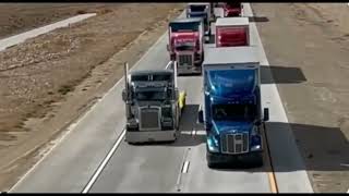 Check Out This MONSTER Trucker Convoy!!!