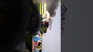 harvester fire in karimnagar | హార్వెస్టర్ కి మంటలు