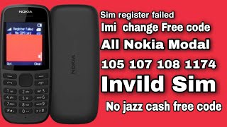 Nokia 1174  105 TA-1034 sim card registration failed| PTA free 2023