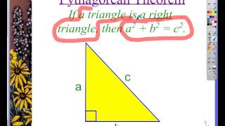 Chapter B, Video #1, Section 8.1 - Pythagorean Theorem