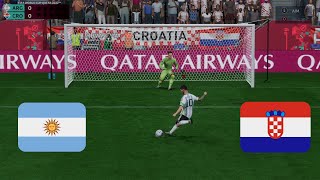 WORLD CUP22 - ARGENTINA VS CROATIA | MESSI VS CROATIA | PENALTY SHOOTOUT | FIFA23 GAMEPLAY PC