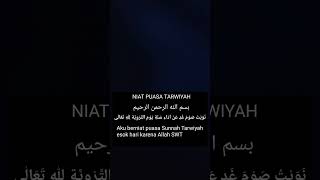 Niat puasa Tarwiyah