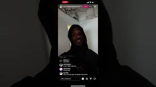 Charleston White on IG live shadow boxing while getting ready to film a movie scene