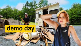 Destroying the new truck camper